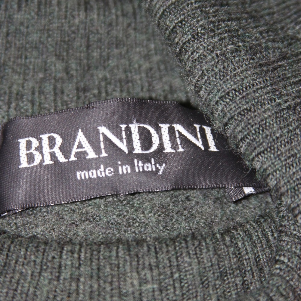 BRANDINI Sweater Womens XL Dark Green Merino Wool Turtleneck Warm - Picture 5 of 6